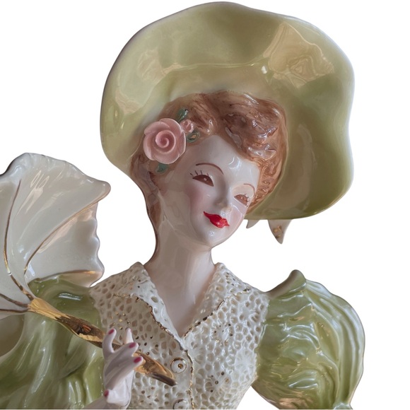 Florence Ceramics “Amber” Porcelain Figurine Moss Dress Lace Bodice vintage ‘57 - Picture 8 of 15